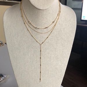 Dainty Gold Layered Necklace by Gemelli